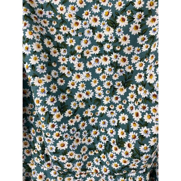 Shein Curve 1X Cami Fit & Flare Peplum Tank Top Chiffon Daisy Floral Sweetheart - Picture 5 of 6